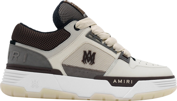 Amiri Cream Brown And Grey Ma1 Low Sneakers