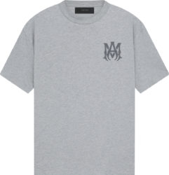 Amiri Grey Heathered Ma Logo T Shirt