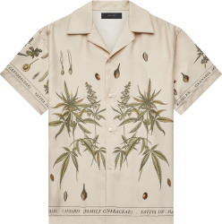 Ivory Cannabis Leaf Shirt
