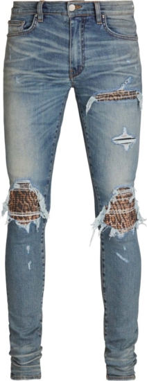Amiri Leopard Underpatch Jeans