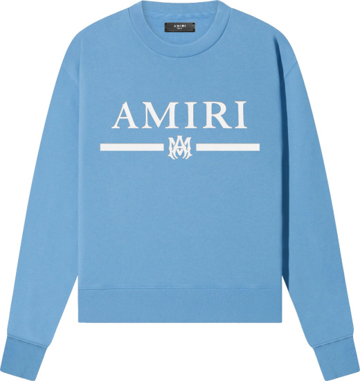 Amiri Light Blue 'MA Bar' Sweatshirt | INC STYLE