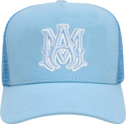Amiri Light Blue Outlined Ma Logo Trucker Hat