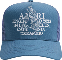 Amiri Light Blue Pegasus Trucker Hat
