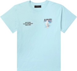 Amiri Light Blue Rainbow Dove T Shirt
