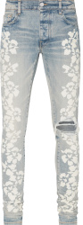 Clay Indigo Hibiscus 'Stencil' Jeans