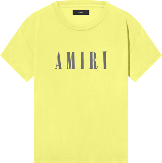 Amiri Lime Green Core Logo T Shirt