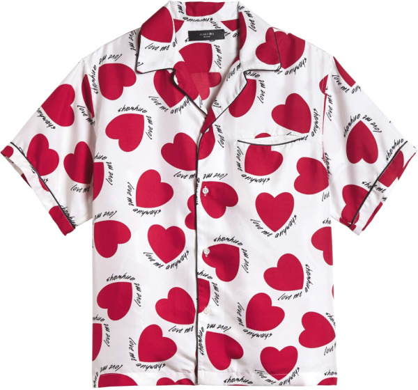 Amiri Love Me Anyways Heart Print Shirt