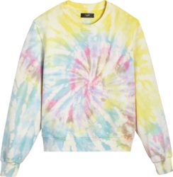 Amiri Multicolor Tie Dye Hippie Logo Sweatshirt
