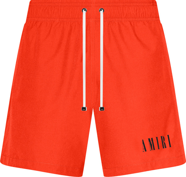 Amiri Orange Core Logo Swim Shorts