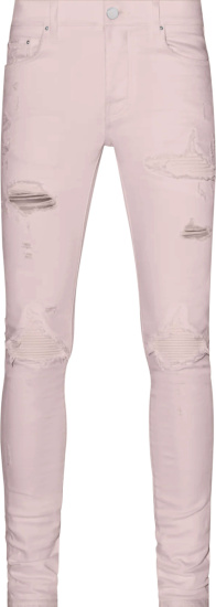 Amiri Pink Sprayed Mx1 Jeans