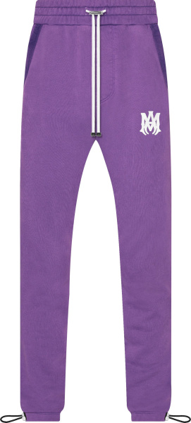 Amiri Purple And White Ma Logo Sweatpants