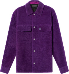 Amiri Purple Shearling Overshirt