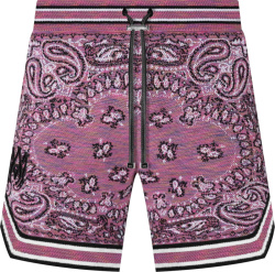 Amiri Purple Space Dyed Bandana Knit Shorts