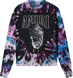Amiri Purple Tie Dye Crystal Ball Logo Sweatshirt