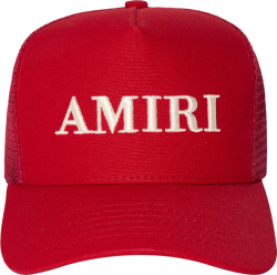 Amiri Red Logo Trucker Hat