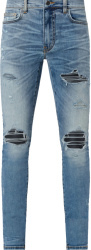 Amiri Rosebowl Indigo And Black Bandana Mx1 Jeans