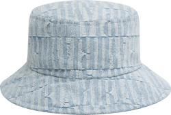 Blue Repeat Logo Denim Bucket Hat