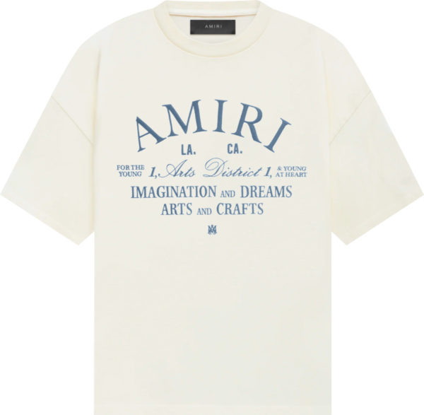 Amiri Vanilla And Blue Arts District T Shirt