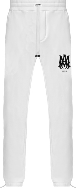 Amiri White And Black Ma Logo Sweatpants
