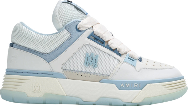 Amiri White And Light Blue Ma1 Sneakers