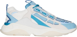 White & Light Blue 'Bone Runner' Sneakers