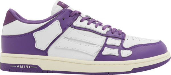 Amiri White And Purple Low Top Skel Top Sneakers
