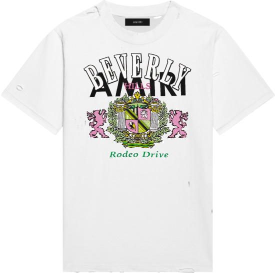 Amiri White Beverly Hills Crest T Shirt