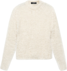 Amiri White Feather Mohair Sweater