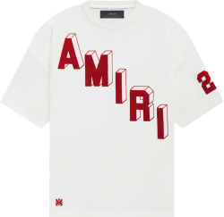 Amiri White Hockey Logo T Shirt