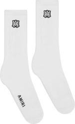 Amiri White Ma Logo Patch Socks