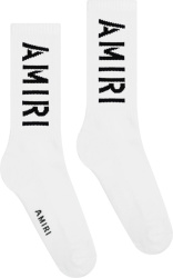 Amiri White Military Stencil Logo Socks