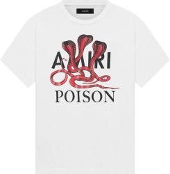 Amiri White Poison Snake Print T Shirt