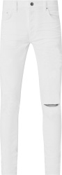 Amiri White Slit Jeans