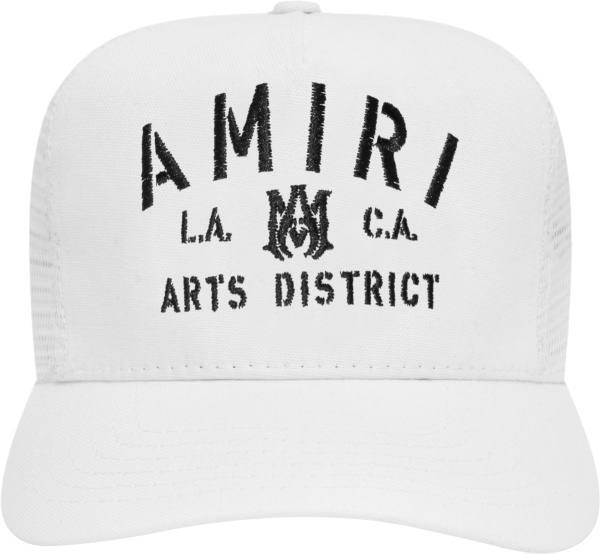 Amiri White Stencil Logo Trucker Hat