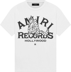 Amiri White Wolf Records Print Logo T Shirt
