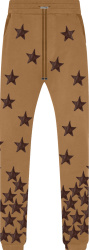 Amiri X Chemist Light Brown And Brown Suede Leather Star Patch Sweatpants