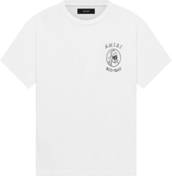 Amiri X Zig Zag Whtie Oval Logo Print T Shirt