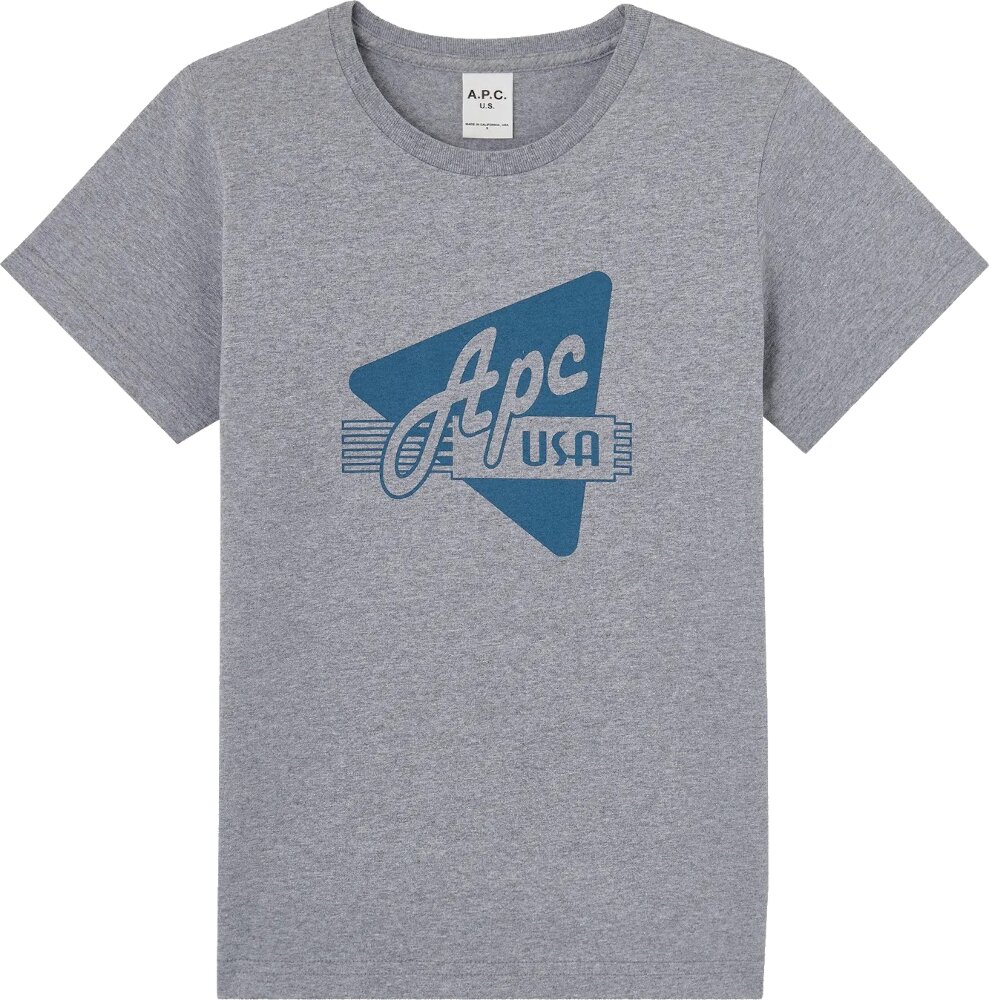 A.P.C. Grey 50s-Logo T-Shirt | Incorporated Style