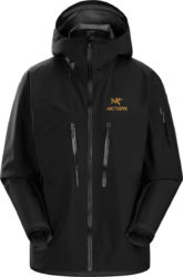 Arcteryx Black And Gold Logo Alpha Sv Hooded Jacket
