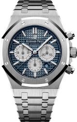 Audemars Piguet Stainless Steel And Navy Royal Oak Chronograph 26331st