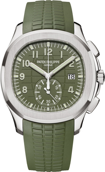 Audemars Piguet White Gold And Olive Green Aquanaut 5968g Watch