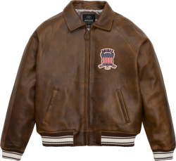 Avirex Brown Leather Icon Jacket