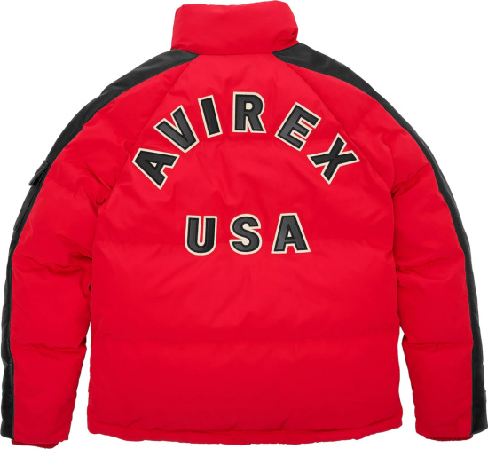Avirex Red Icon Puffer Jacket