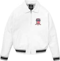 Avirex White Icon Varsity Jacket