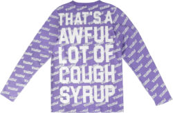 Awful Lot Of Cough Syrup Lavender Allover Long Sleeve T Shirt
