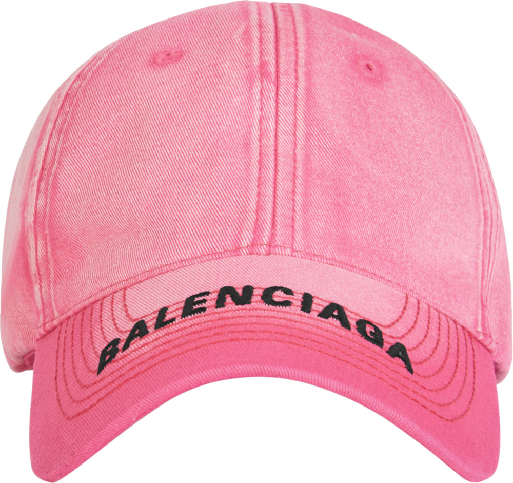 Balenciaga Pink & Black Brim-Logo Hat | Incorporated Style