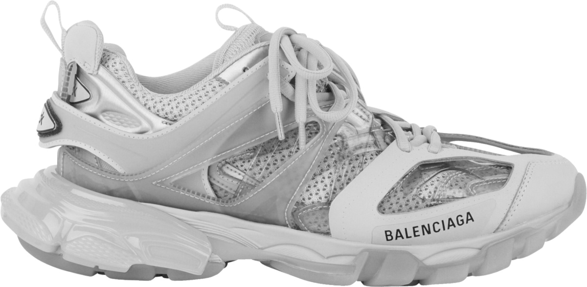 Balenciaga Grey & Clear-Sole 'Track' Sneakers | Incorporated Style