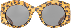 Leopard 'Bold Round' Sunglasses (BB0189S)
