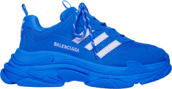 Balenciaga x Adidas Blue 'Triple S' Sneakers