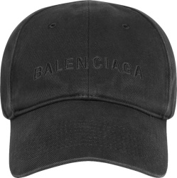 Balenciaga All Black Logo Embroidered Hat